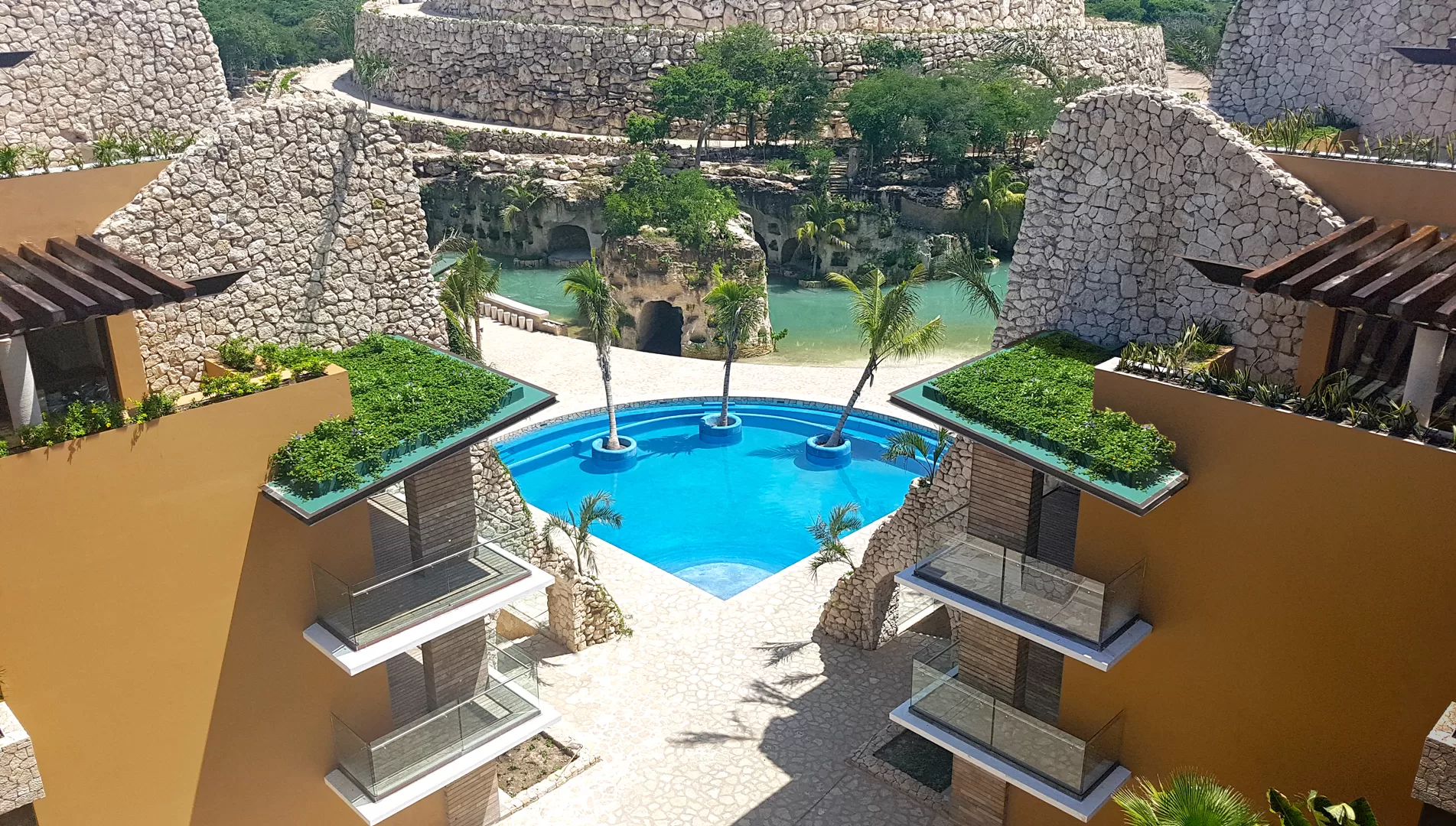 Pequeña piscina en Xcaret México