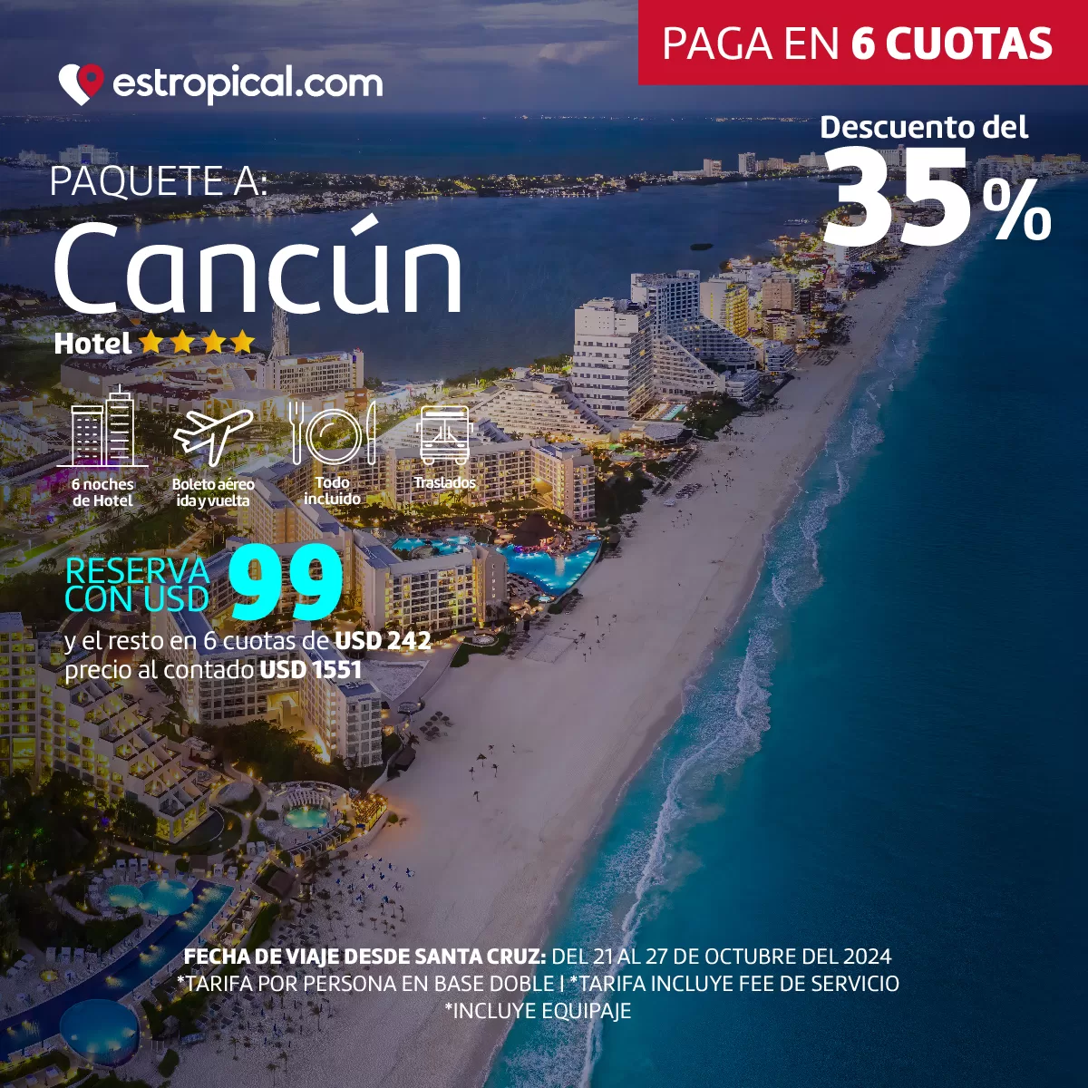 Paquete a Cancún